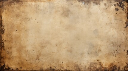 Vintage Aged Paper Texture. Old Photo with Scratches and Stains as Retro Background Frame or Border