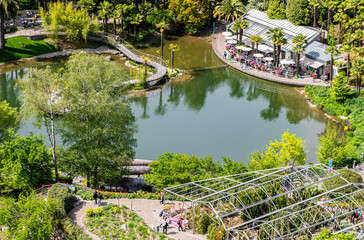 Trauttmansdorff gardens of Merano in South Tyrol, Bolzano province, Trentino Alto Adige, northern Italy, May 21, 2023