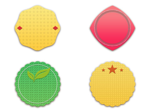 Set of Glamorous Badges, Classy Logo Patches, and Upscale Shop Labels
