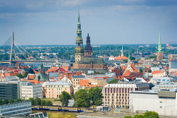 Fototapeta na wymiar Panoramic view of Riga, Latvia