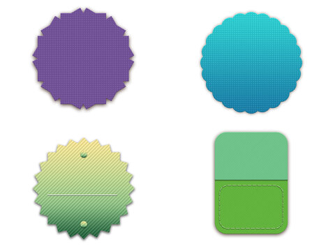 Assortment of Chic Badges, Stylish Logo Patches, and Trendy Shop Labels