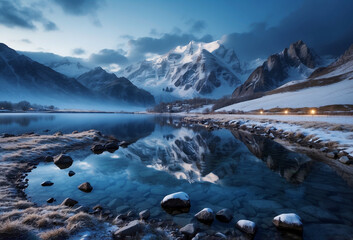 Mountain view natural landscape background