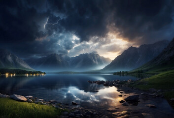 Mountain view natural landscape background