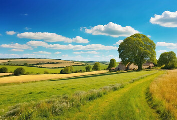 Countryside natural landscape background