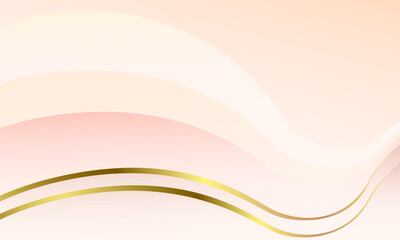 Abstract background with golden lines and waves. Vector illustration for your design.