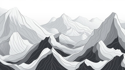 graphic pattern of jagged mountains vector graphic