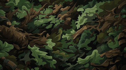 green and brown camo - obrazy, fototapety, plakaty