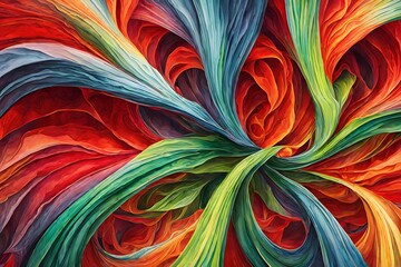 Masterpiece Bursting With Vibrant Vivid Chroma Colors, Gradients of Red, Green and Blue (JPG 300Dpi 10800x7200)