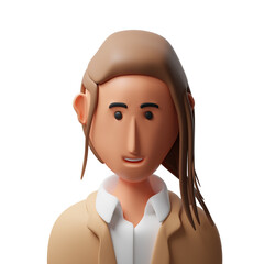 Businesswoman avatar 3d illustration