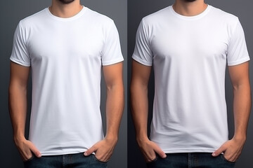 Woman in White Tshirt Mockup created with Generative AI