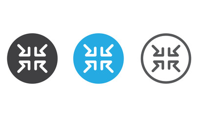 Minimize icon, compact size, small scale arrows icons. 