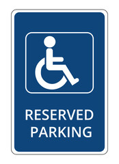 Reserved Parking Sign
