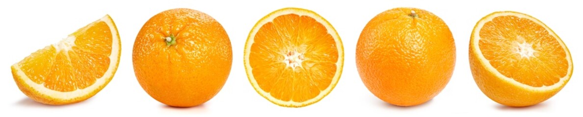 Orange isolated on white background - obrazy, fototapety, plakaty
