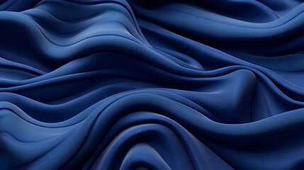 Obraz premium Abstract blue black background. Blue silk satin texture background. Beautiful soft wavy folds on shiny fabric. Dark elegant background for your design. 