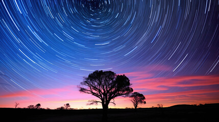 wonderful fairytale inspired shooting star landscape wallpaper, anime manga style