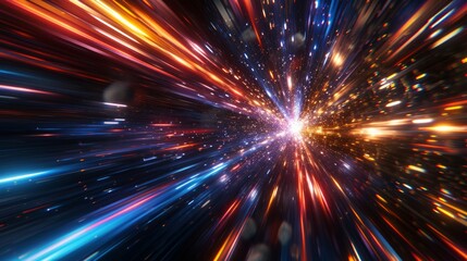 Abstract Background With Colorful Lights and Stars