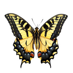 Schaus Swallowtail Butterfly Isolated on transparent background.
