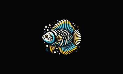 snakehead vector illustration flat design logo