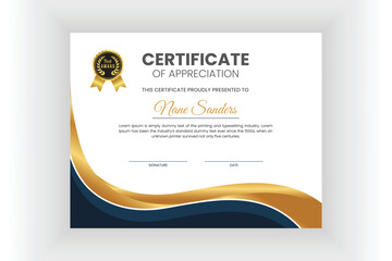 Modern certificate achievement template ,academic qualification or appreciation design