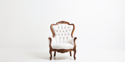 Isolated white background, vintage chair.