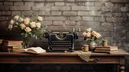 old vintage table background illustration rustic wooden, weathered worn, aged shabby old vintage table background