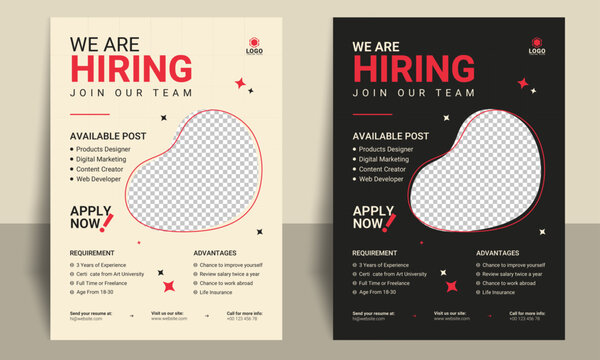 We're hiring job vacancy flyer template