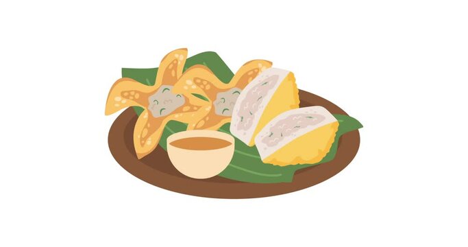 animation Batagor Baso Tahu Goreng Bandung, Fish Fried Dumpling
