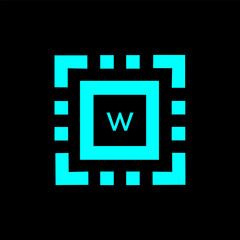 W Letter logo design template vector. W Business abstract connection vector logo. W icon circle logotype.
