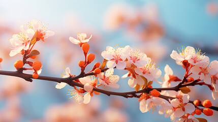 cherry blossom in spring , Generate AI - obrazy, fototapety, plakaty