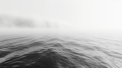 A minimalist splash of monochrome, with various shades of gray creating a subtle yet impactful wave, like a misty morning fog rolling over a calm lake, abstract background - obrazy, fototapety, plakaty