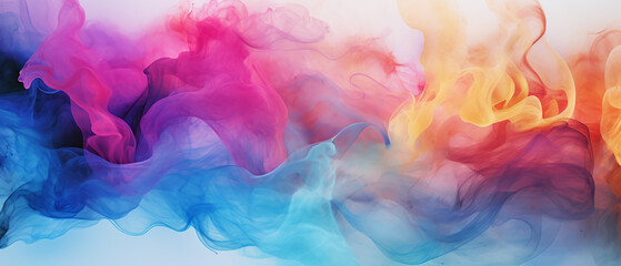 Abstract watercolor paint background, smoke-like effect.