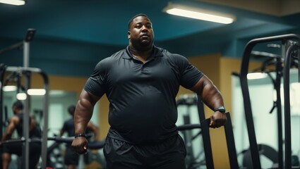 plus size man in the gym