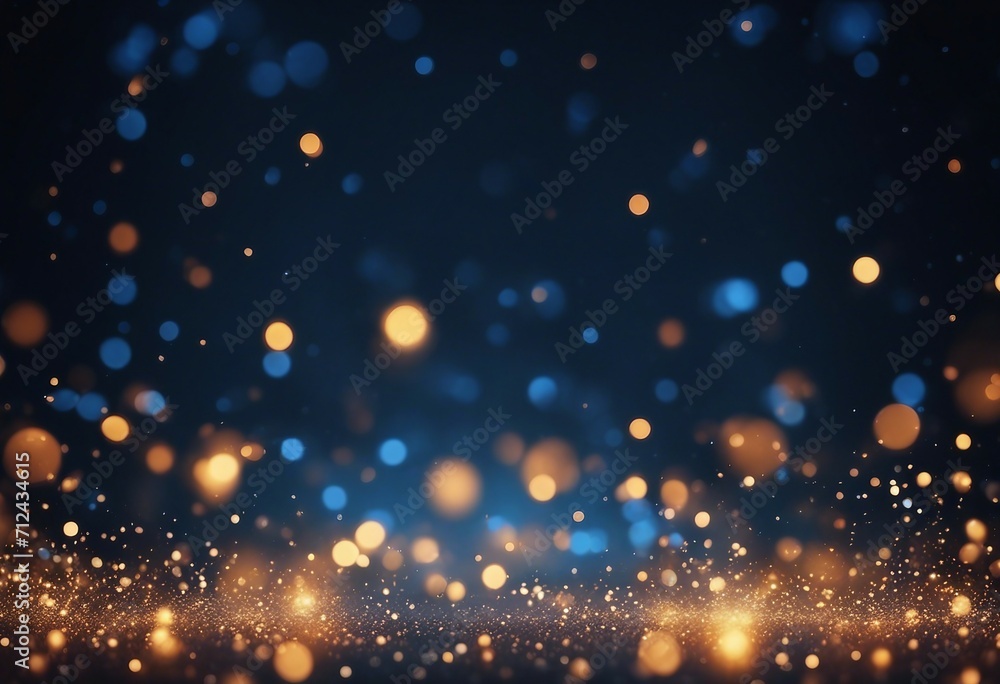 Poster blue glow particle abstract bokeh background