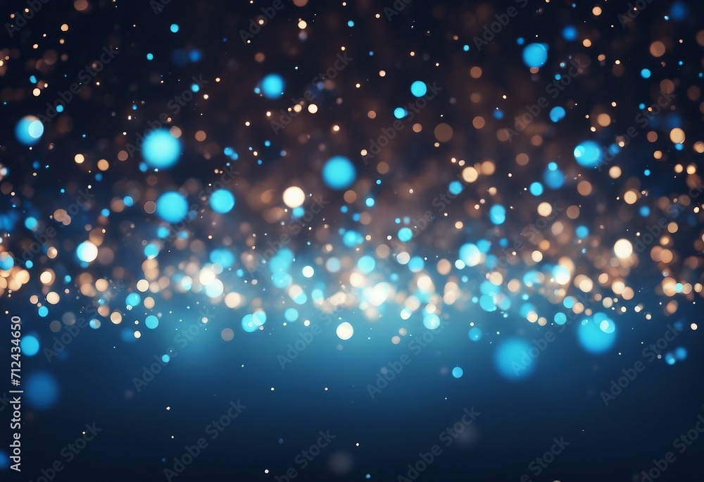Poster blue glow particle abstract bokeh background