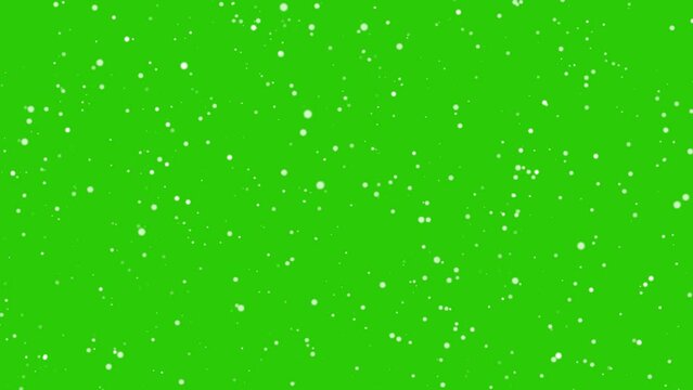 Snow overlay green screen winter night - snowflakes slowly falling effect vertical shot. High quality 4k footage