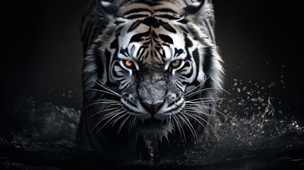 Black & White Tiger , Generate AI