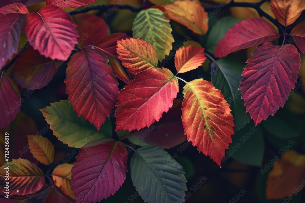 Poster a close-up view of a bunch of leaves. perfect for nature-inspired designs or projects