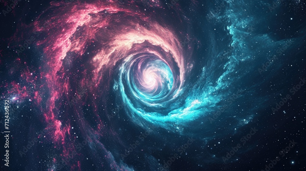 Poster A captivating image of a spiral formation in the sky. Perfect for adding a sense of wonder and intrigue to any project