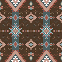 Ethnic abstract ikat art. Seamless pattern in tribal, folk embroidery, and Mexican style TRADITIONAL INDIAN .