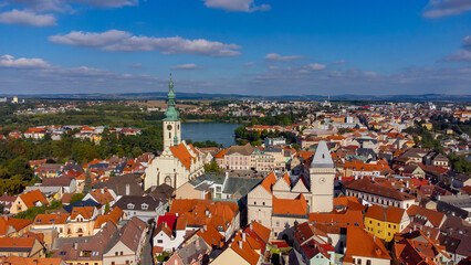 Tabor, Czech Republic. Cityscape historical Tabor in Bohemia,