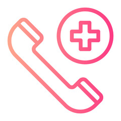 Obraz premium emergency call gradient icon