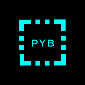 PYB Letter logo design template vector. PYB Business abstract connection vector logo. PYB icon circle logotype.

