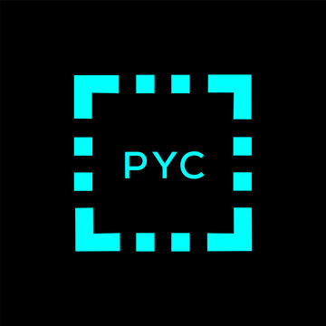 PYC Letter logo design template vector. PYC Business abstract connection vector logo. PYC icon circle logotype.
