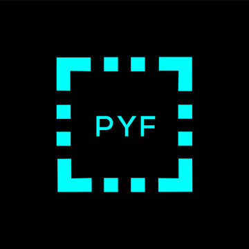 PYF Letter logo design template vector. PYF Business abstract connection vector logo. PYF icon circle logotype.
