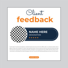 Unique Client Testimonial design with mockup full editable design 