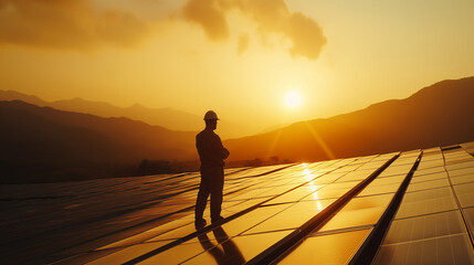 silhouette of a person on a sunset