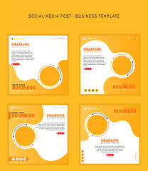 Social media post template modern design, for business digital marketing online, banner and poster