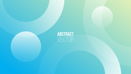 Abstract banner with soft gradient circles. Futuristic background with defocused dynamic circle shapes for creative graphic design. Vector illustration. - obrazy, fototapety, plakaty