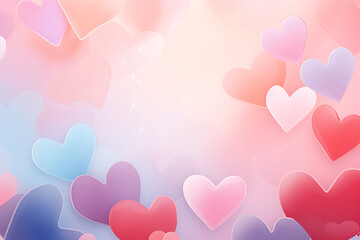 valentine background with hearts