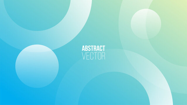 Abstract banner with soft gradient circles. Futuristic background with defocused dynamic circle shapes for creative graphic design. Vector illustration.